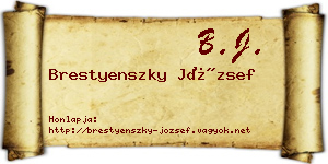 Brestyenszky József névjegykártya